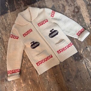 Vintage Curling Cowichan Sweater